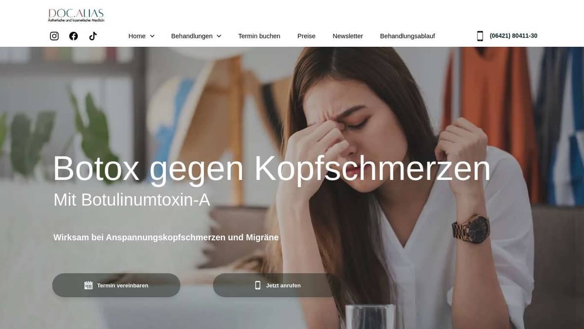 Botox gegen Kopfschmerzen (Migräne)